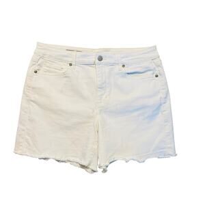 Sonoma Womens Size 12 Off White Cut Off Shorts Raw Hem Inseam 5 inches